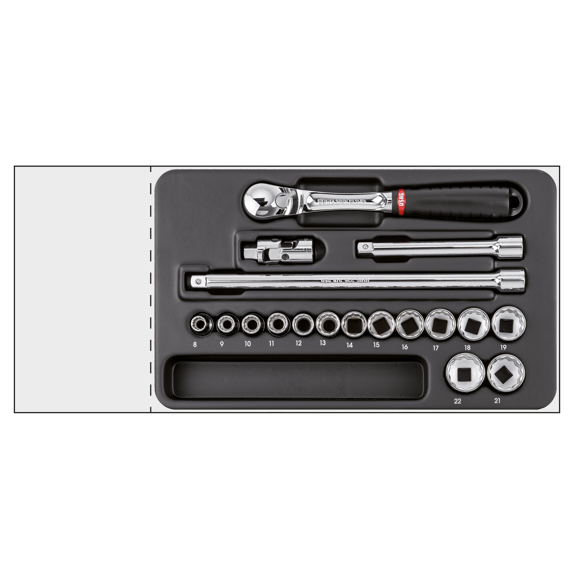 Module thermoformé assorti (18 pièces) | 519/604BB | Usag - U05190805 Module thermoformé assorti (18 pièces) | 519/604BB | Usag - U05190805